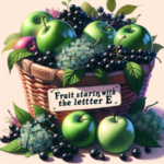 fruta con la letra e